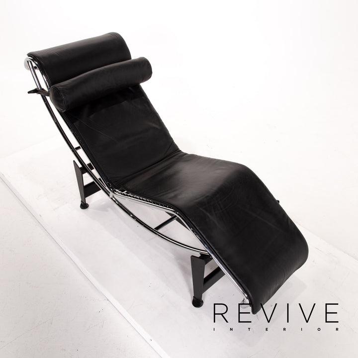 Cassina Le Corbusier LC 4 Leder Liege Schwarz Relaxliege Relaxfunktion Funktion #13774