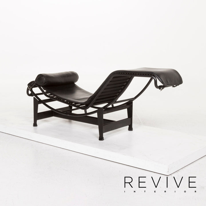 Cassina Le Corbusier LC 4 Leather Lounger Black Lounger Relaxation Function #12957