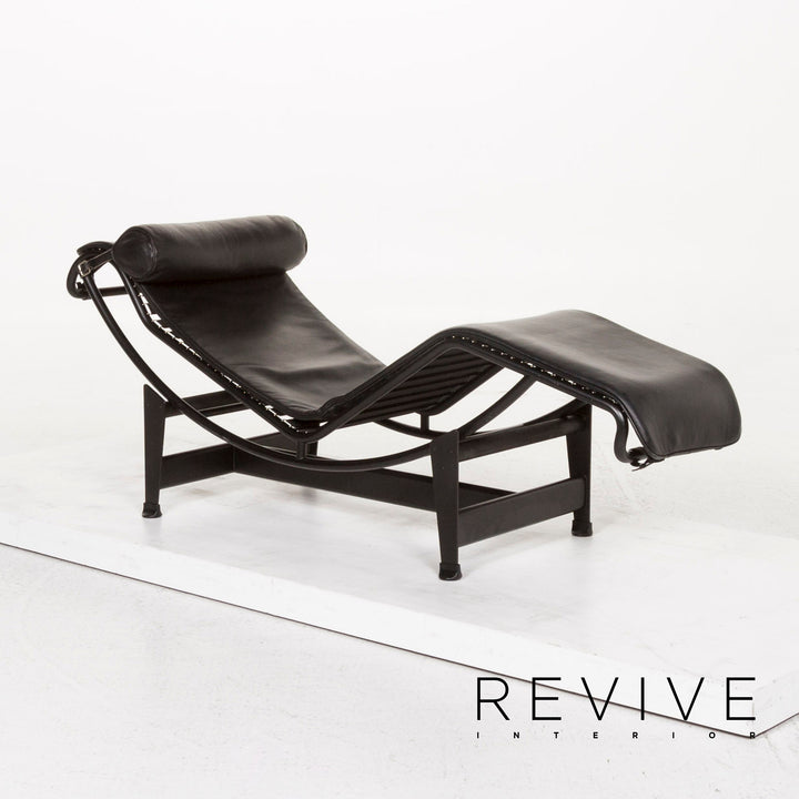 Cassina Le Corbusier LC 4 Leather Lounger Black Lounger Relaxation Function #12957