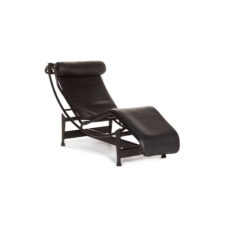 Cassina Le Corbusier LC 4 Leather Lounger Black Lounger Relaxation Function #12957
