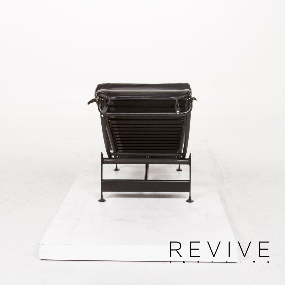 Cassina Le Corbusier LC 4 Leather Lounger Black Lounger Relaxation Function #12957