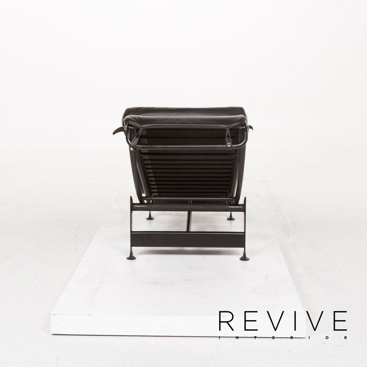 Cassina Le Corbusier LC 4 Leather Lounger Black Lounger Relaxation Function #12957