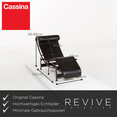 Cassina Le Corbusier LC 4 Leder Liege Schwarz Relaxliege Relaxfunktion Funktion #12957