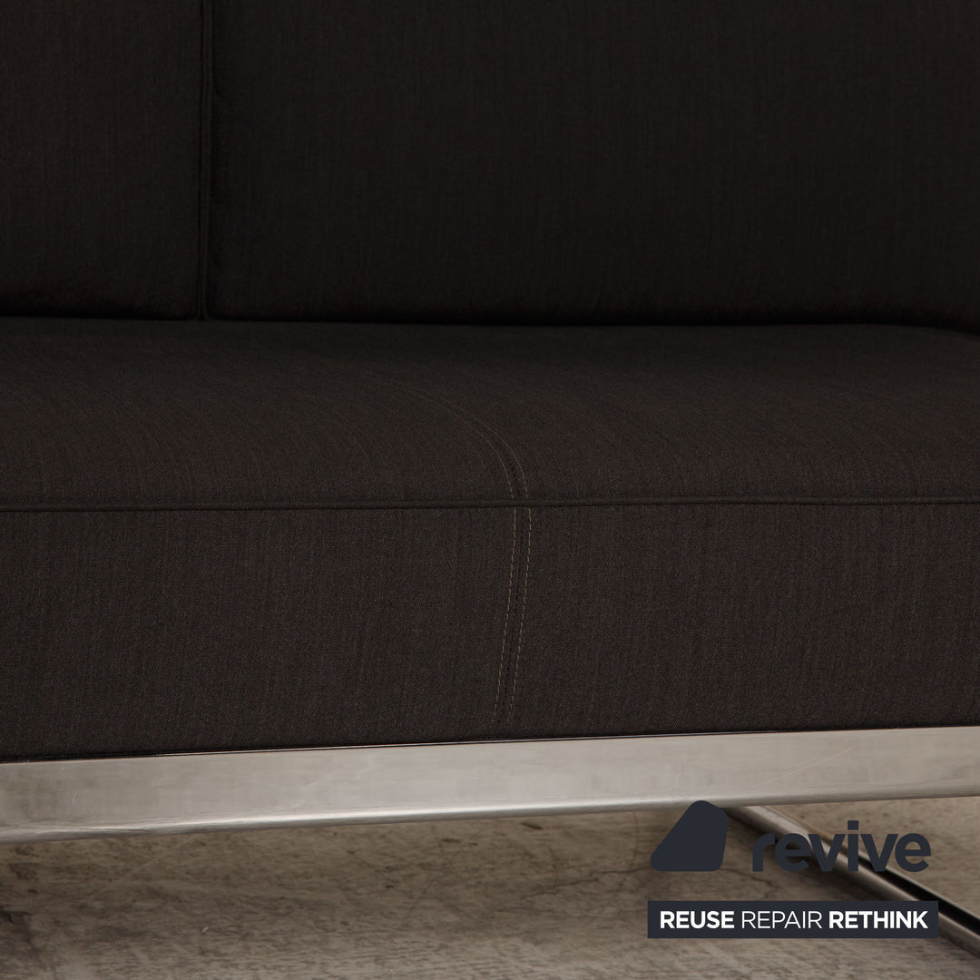 Cassina Le Corbusier LC 5 Stoff Sofa Anthrazit Dreisitzer Couch Funktion