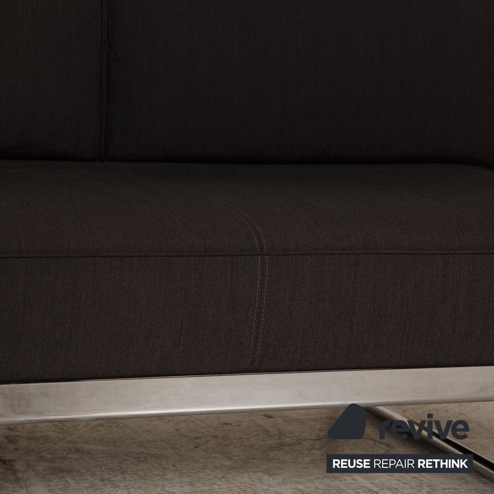 Cassina Le Corbusier LC 5 Stoff Sofa Anthrazit Dreisitzer Couch Funktion