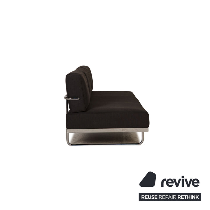 Cassina Le Corbusier LC 5 Stoff Sofa Anthrazit Dreisitzer Couch Funktion