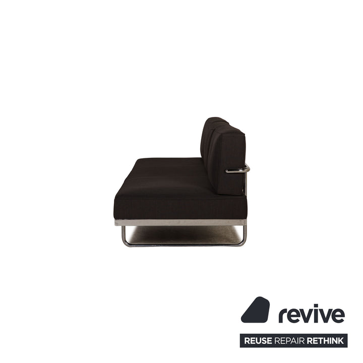 Cassina Le Corbusier LC 5 Stoff Sofa Anthrazit Dreisitzer Couch Funktion