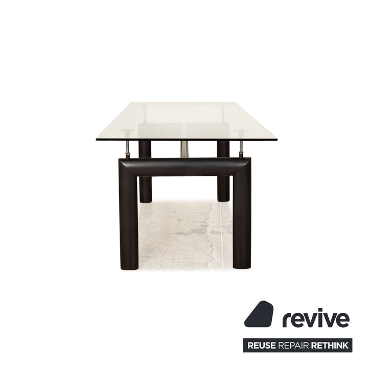 Cassina Le Corbusier LC 6 Glas Esstisch Schwarz Tisch 224 x 75 x 85