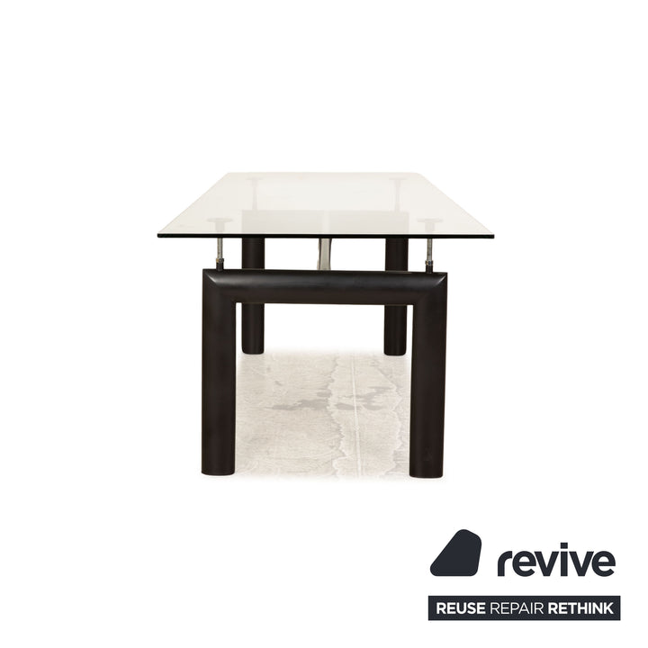 Cassina Le Corbusier LC 6 Glas Esstisch Schwarz Tisch 224 x 75 x 85