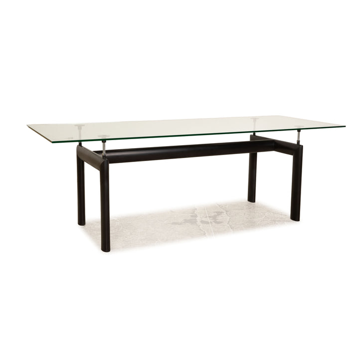 Cassina Le Corbusier LC 6 Glas Esstisch Schwarz Tisch 224 x 75 x 85