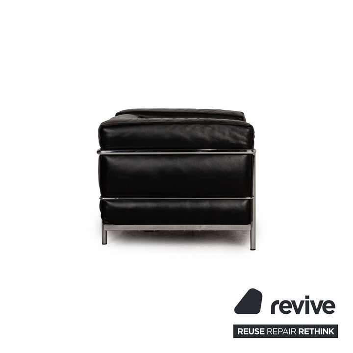 Cassina Le Corbusier LC3 Leather Armchair Black