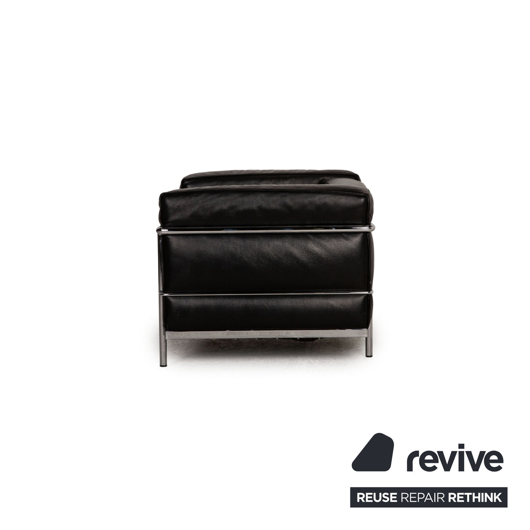 Cassina Le Corbusier LC3 Leather Armchair Black