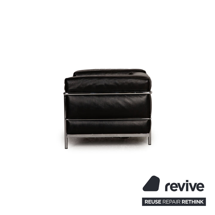 Cassina Le Corbusier LC3 Leather Armchair Black