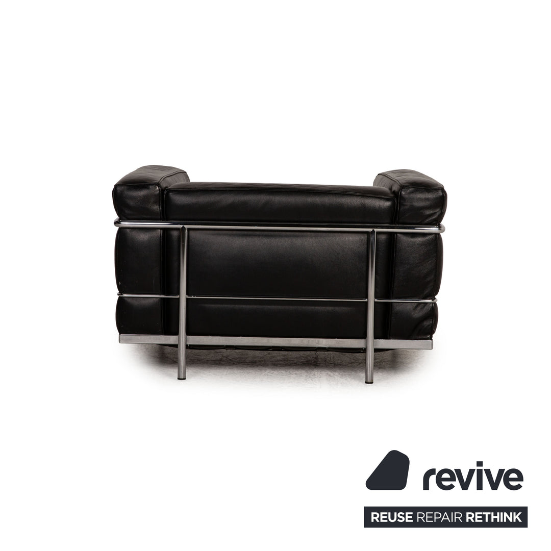 Cassina Le Corbusier LC3 Leather Armchair Black