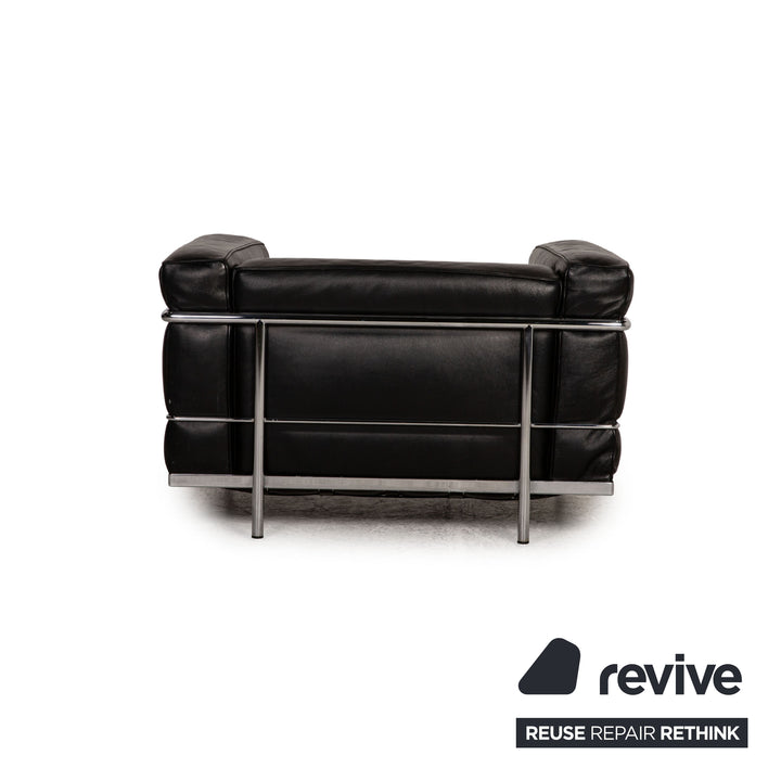 Cassina Le Corbusier LC3 Leather Armchair Black