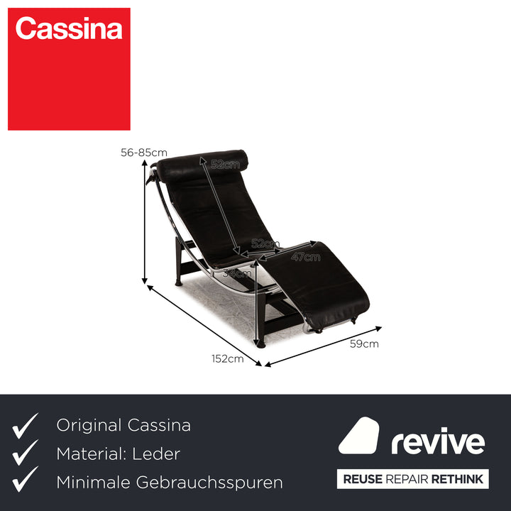 Cassina Le Corbusier LC4 Liege Leder Schwarz Bauhaus Nummer 7008