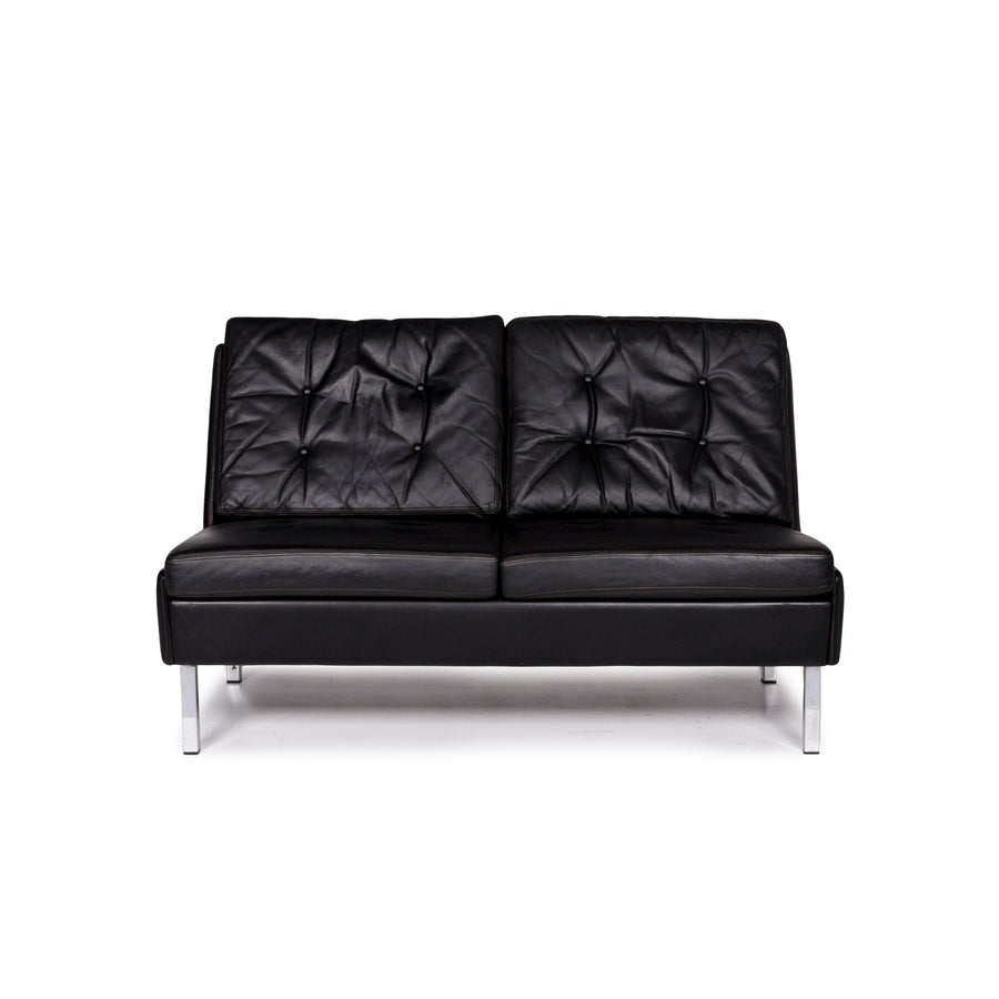 Cassina Leder Sofa Schwarz Zweisitzer Couch #11113