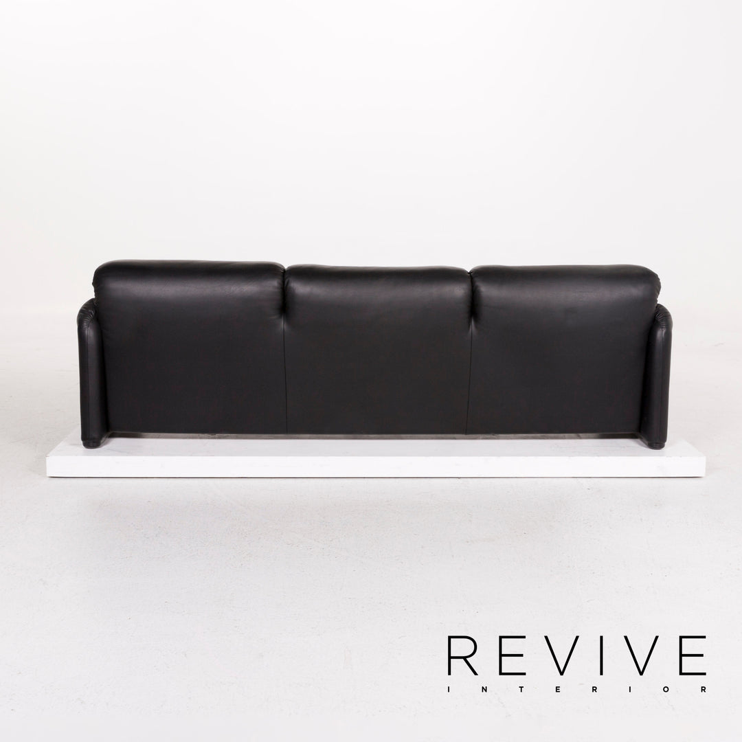 Cassina Maralunga Leder Schwarz Dreisitzer Coch #12438