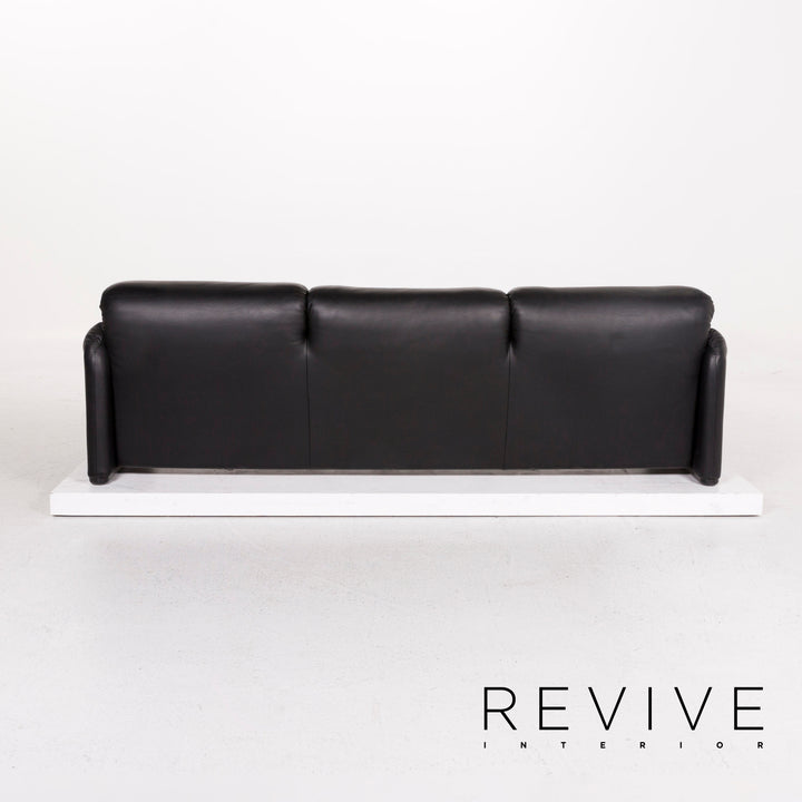Cassina Maralunga Leder Schwarz Dreisitzer Coch #12438