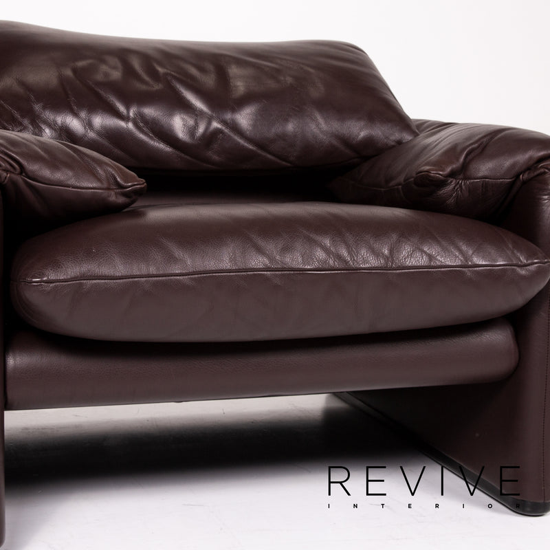 Cassina Maralunga Leder Sessel Braun Dunkelbraun Funktion 