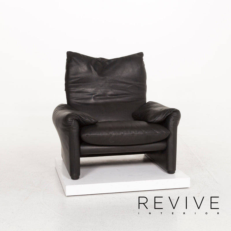 Cassina Maralunga Leder Sessel Schwarz Funktion 
