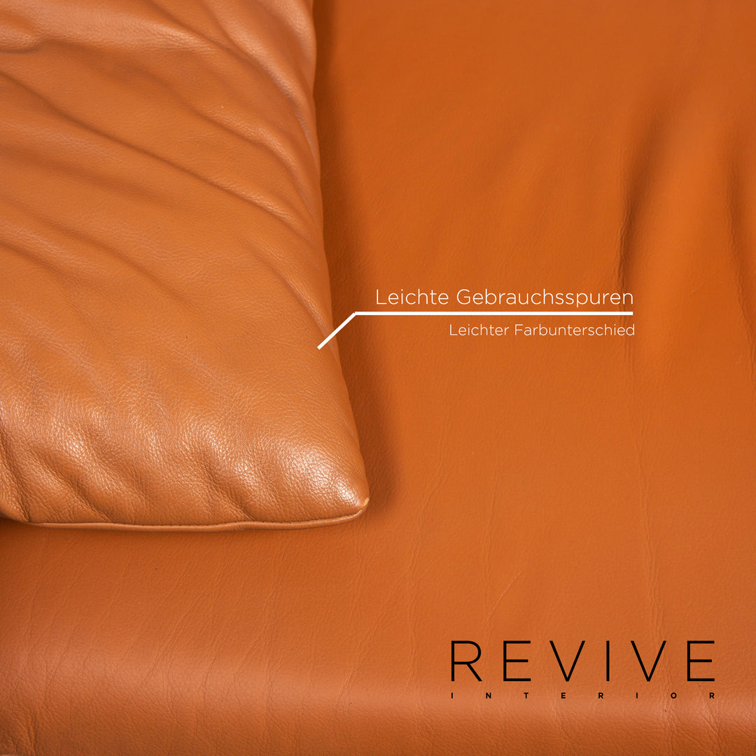 Cassina Maralunga Leder Sofa Cognac Braun Dreisitzer Funktion Couch #14773