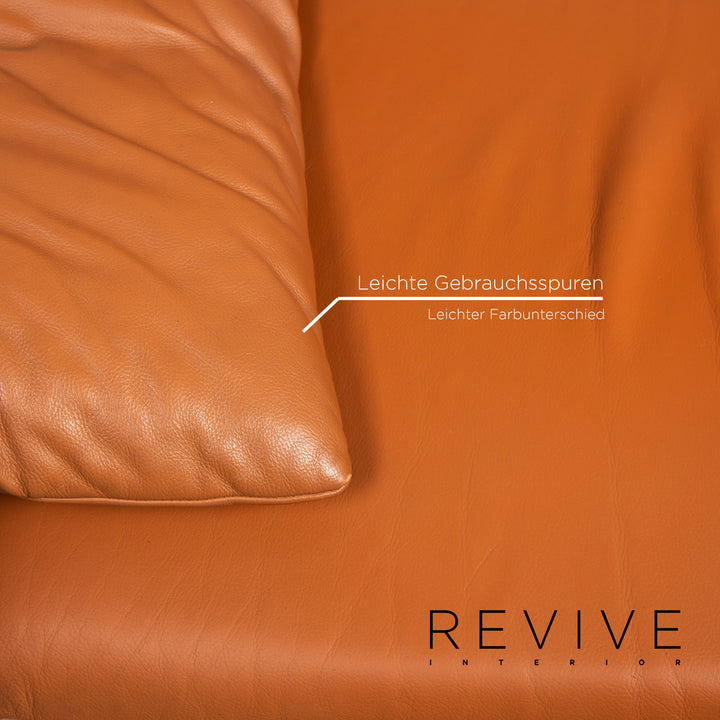 Cassina Maralunga Leder Sofa Cognac Braun Dreisitzer Funktion Couch #14773