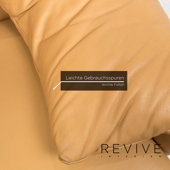 Cassina Maralunga Leder Sofa Garniotur Beige Dreisitzer Zweisitzer Funktion Couch #12981