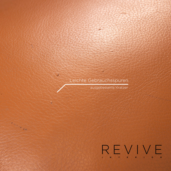 Cassina Maralunga Leder Sofa Garnitur Cognac Braun 1x Dreisitzer 1x Zweisitzer Funktion Couch #15264