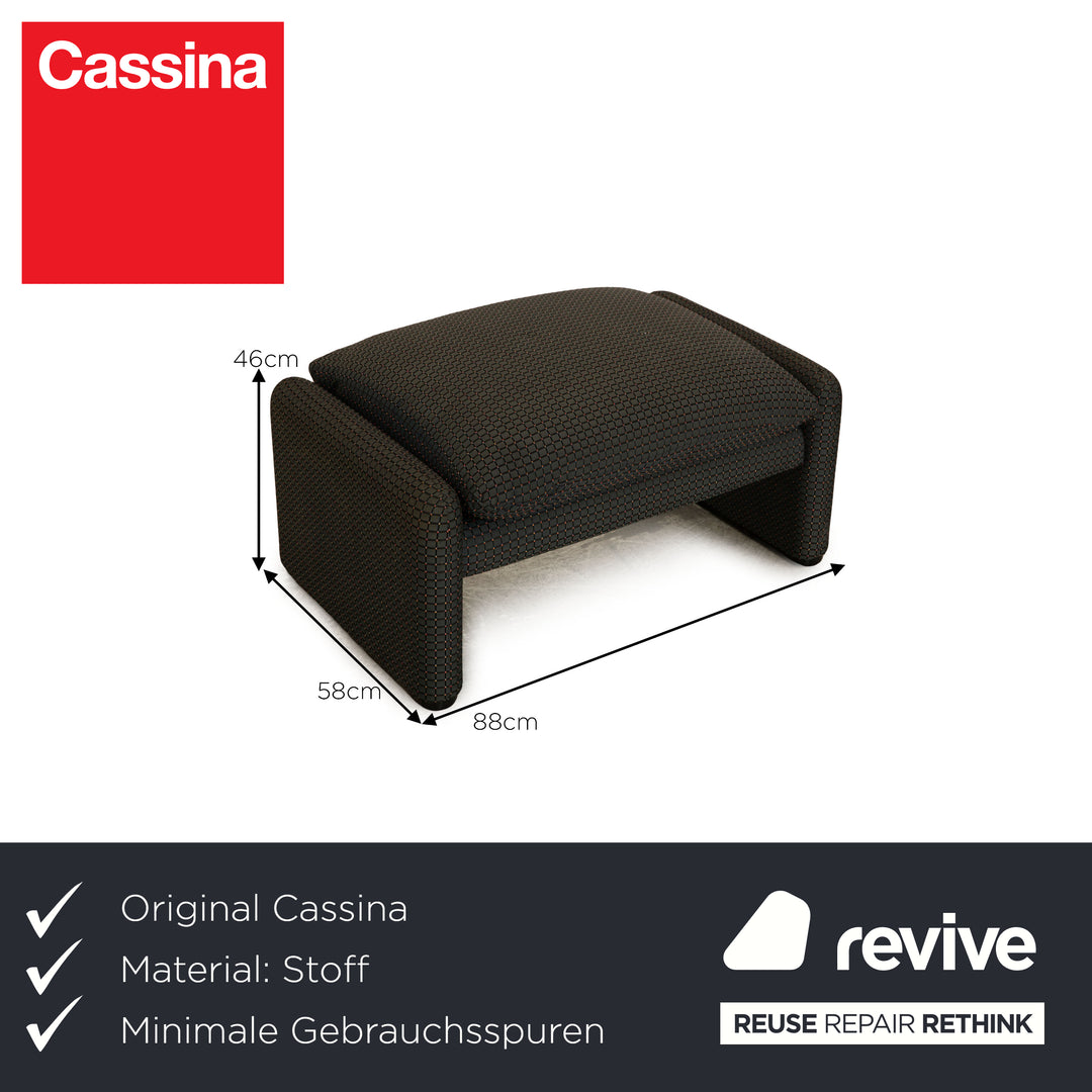 Cassina Maralunga Stoff Hocker Grau