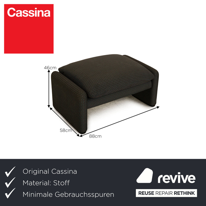 Cassina Maralunga Stoff Hocker Grau