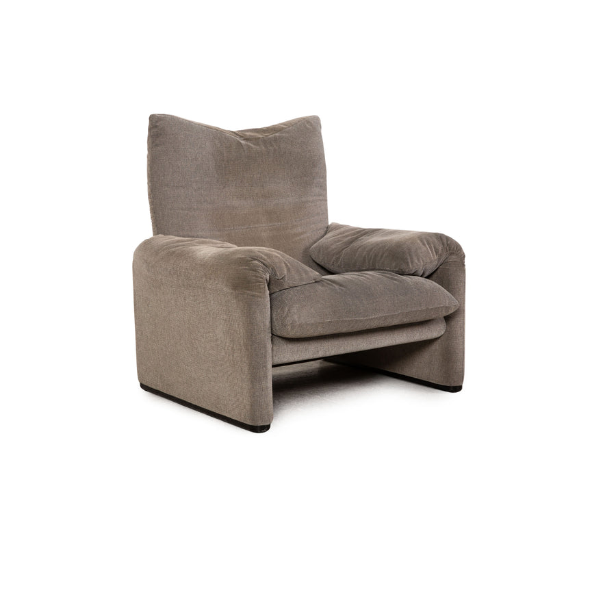 Cassina Maralunga Fauteuil en Tissu Gris Fonction