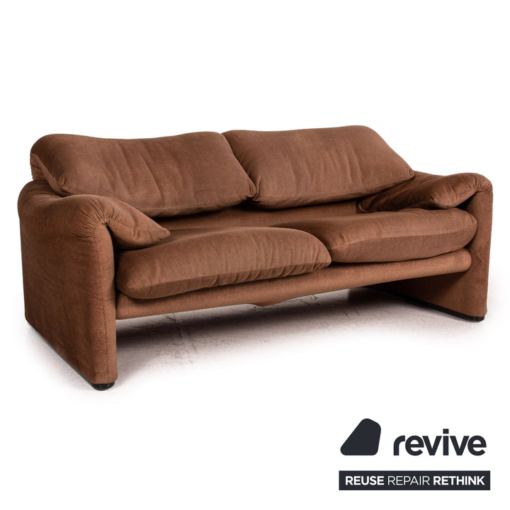 Cassina Maralunga Stoff Sofa Braun Zweisitzer Funktion Couch