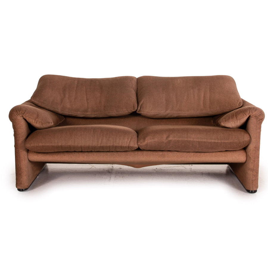 Cassina Maralunga Stoff Sofa Braun Zweisitzer Funktion Couch