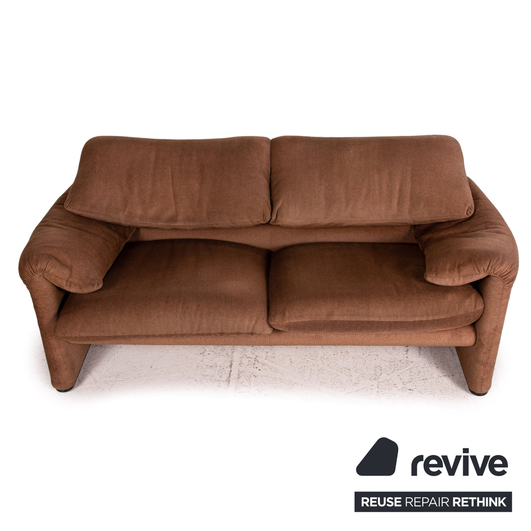 Cassina Maralunga Stoff Sofa Braun Zweisitzer Funktion Couch