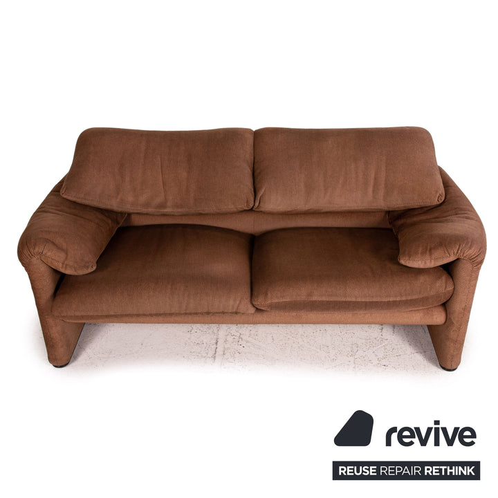 Cassina Maralunga Stoff Sofa Braun Zweisitzer Funktion Couch