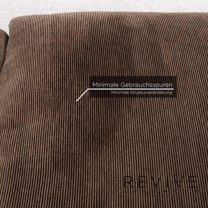 Cassina Maralunga ensemble canapé en tissu marron 1x deux places 1x fonction tabouret #13492
