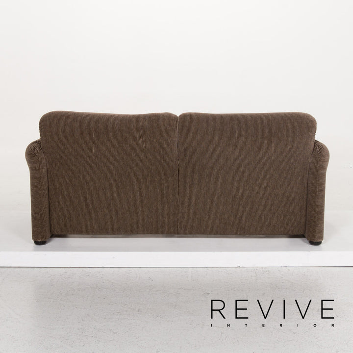 Cassina Maralunga ensemble canapé en tissu marron 1x deux places 1x fonction tabouret #13492
