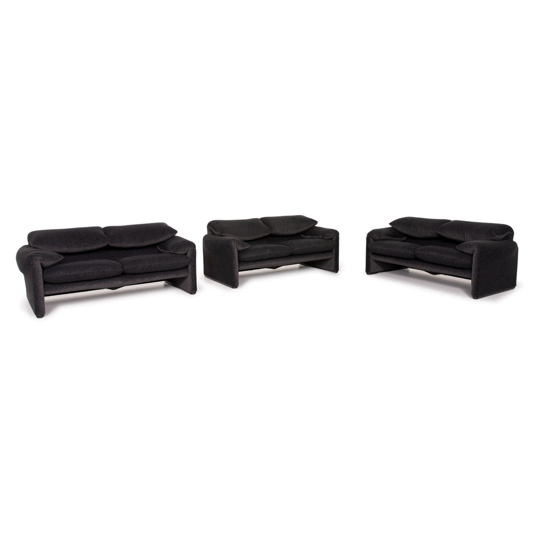 Cassina Maralunga ensemble de canapé en tissu gris deux places #14146