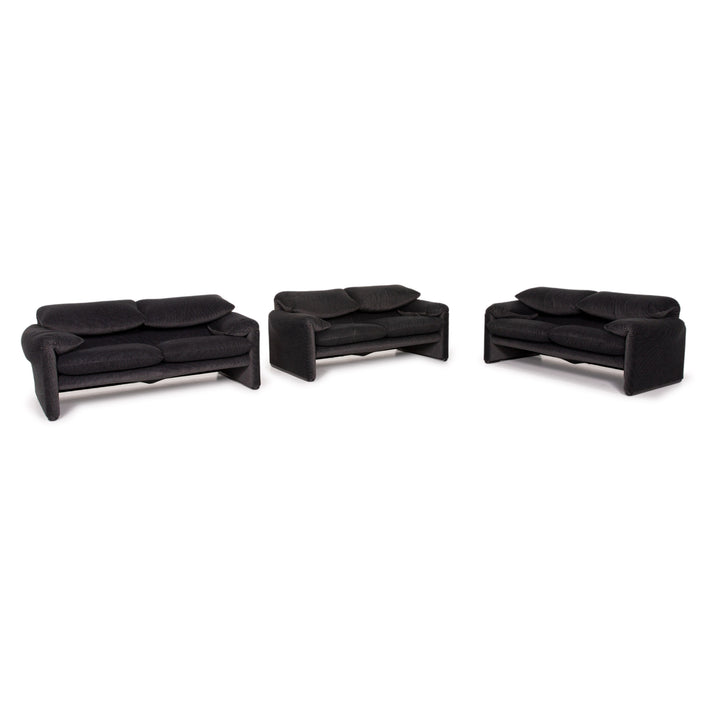 Cassina Maralunga ensemble de canapé en tissu gris deux places #14146