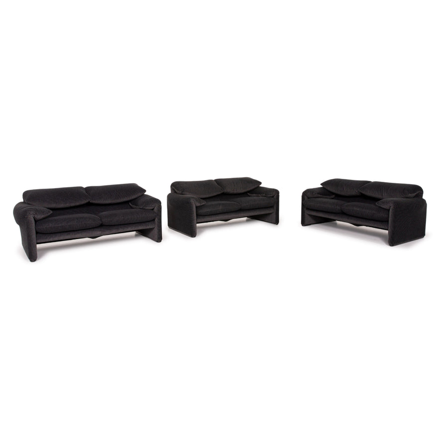 Cassina Maralunga ensemble de canapé en tissu gris deux places #14146