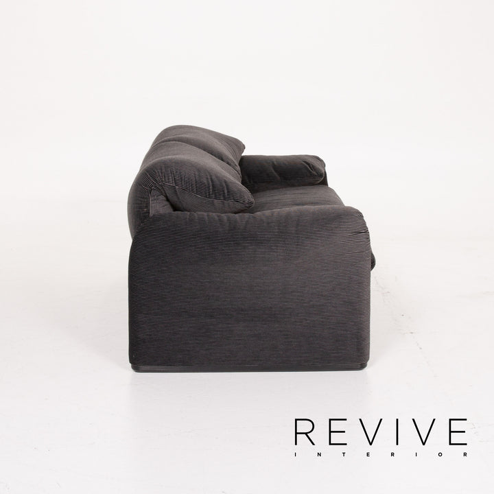 Cassina Maralunga ensemble de canapé en tissu gris deux places #14146