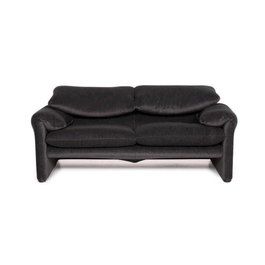 Cassina Maralunga Stoff Sofa Grau Zweisitzer #14145