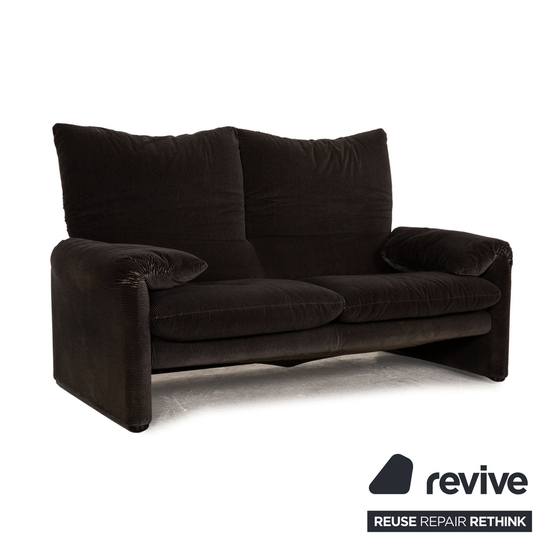 Cassina Maralunga Stoff Sofa Grau Zweisitzer Couch Funktion
