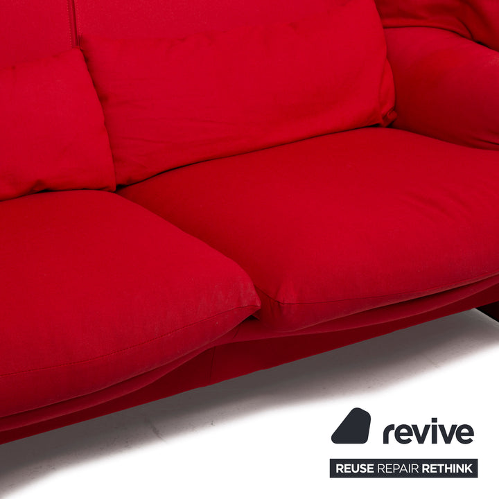 Cassina Portovenere Stoff Sofa Rot Zweisitzer