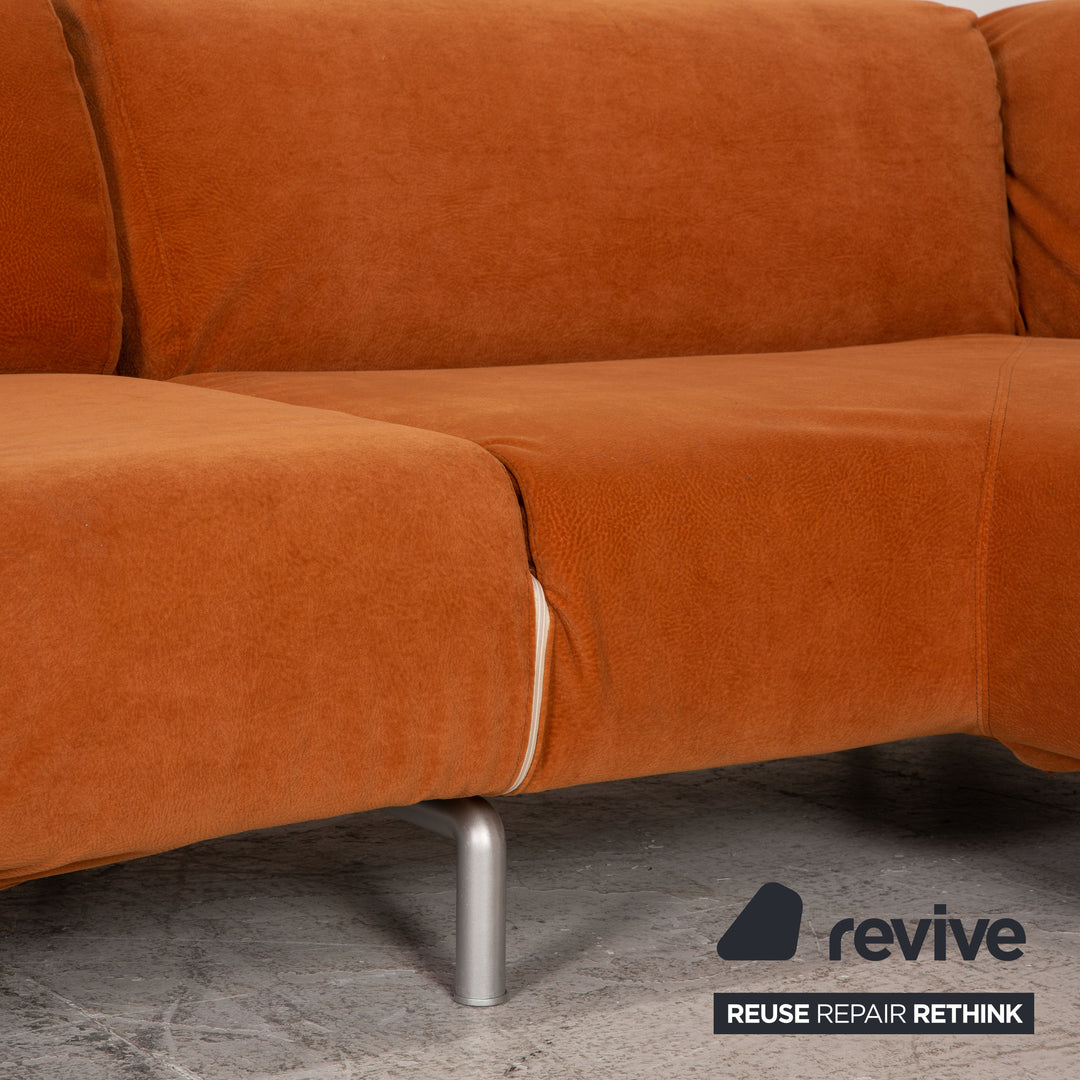 Cassina Met 250 canapé d'angle en tissu orange canapé nouvelle housse méridienne gauche