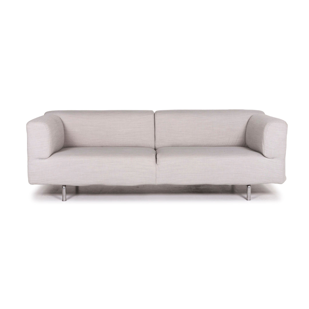 Cassina Met 250 Fabric Sofa Gray Three Seater Couch #12386
