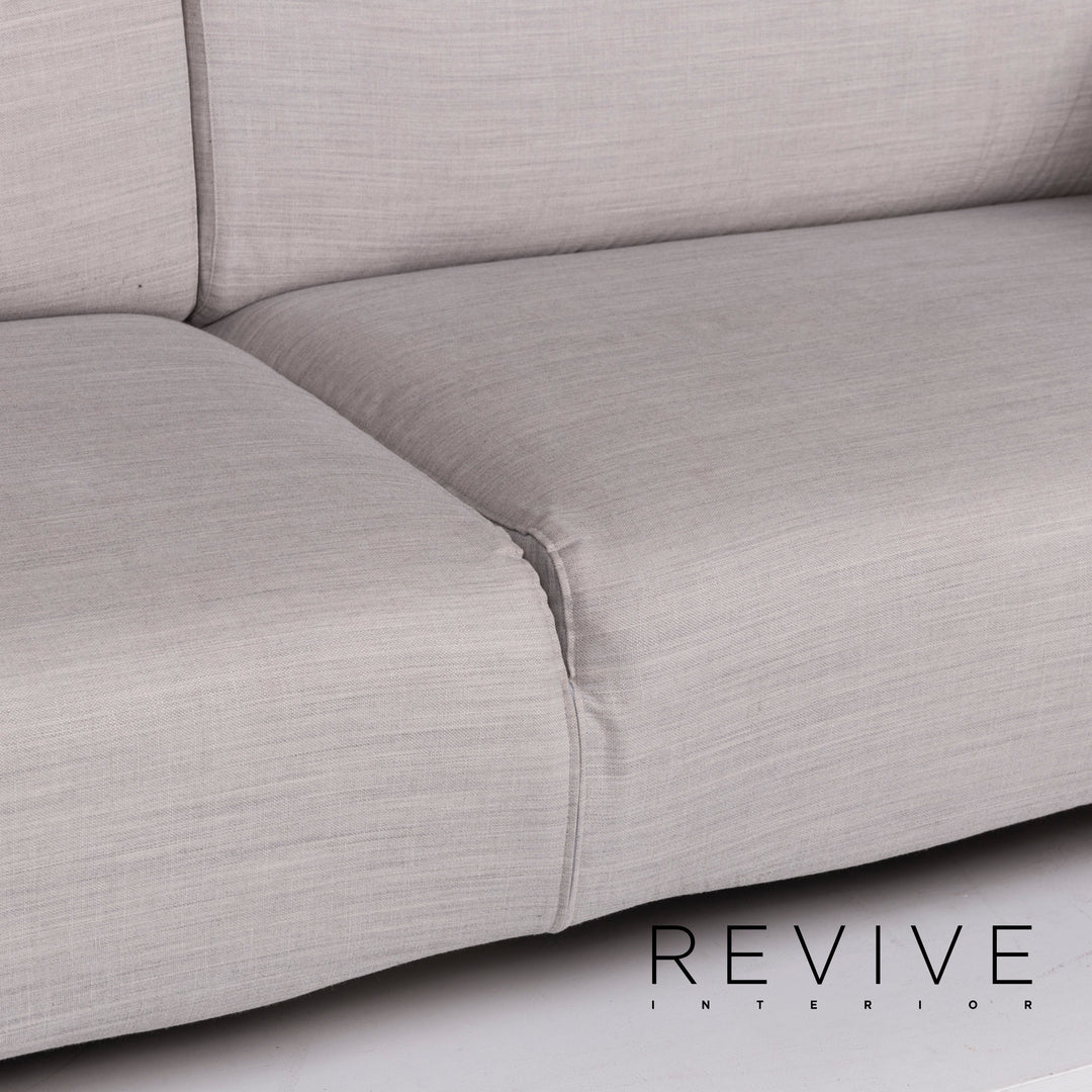 Cassina Met 250 Fabric Sofa Gray Three Seater Couch #12386