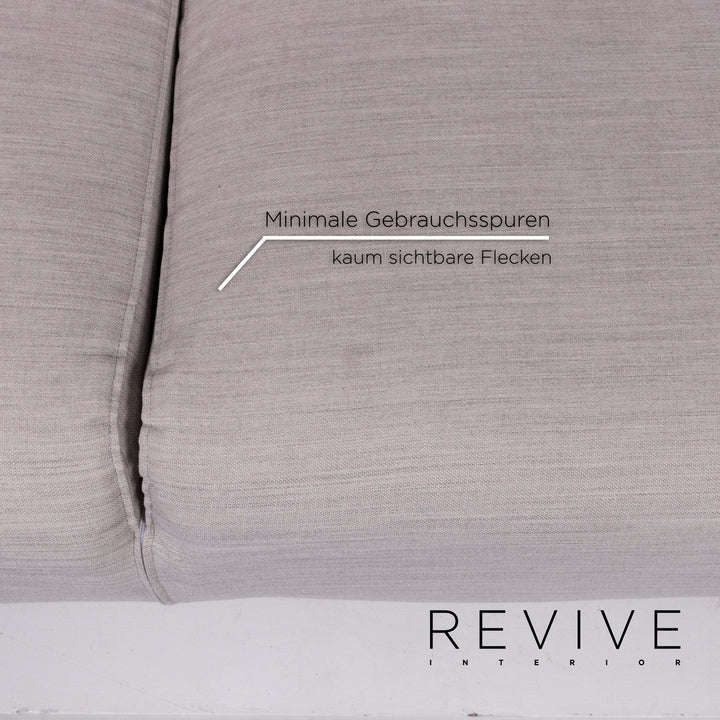 Cassina Met 250 Fabric Sofa Gray Three Seater Couch #12386