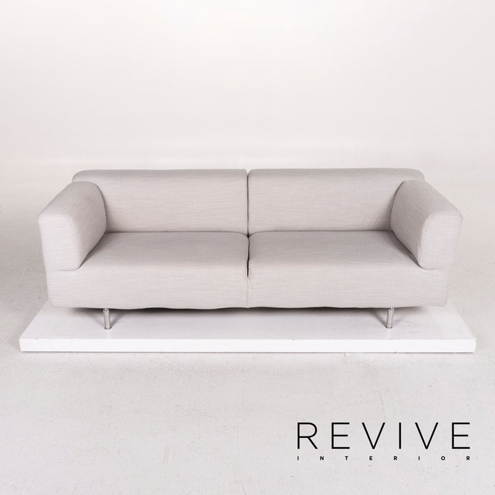 Cassina Met 250 Fabric Sofa Gray Three Seater Couch #12386